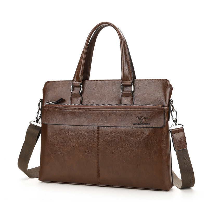 Men's Fashion Business Horizontal Leather File Men's Messenger Bags