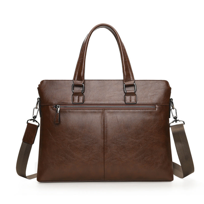 Men's Fashion Business Horizontal Leather File Men's Messenger Bags