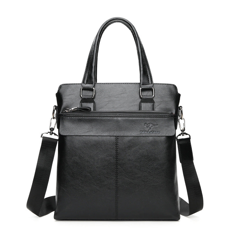 Men's Fashion Business Horizontal Leather File Men's Messenger Bags