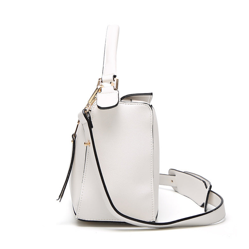 Women's Large Geometric Portable Contrast Color Pillow Bags