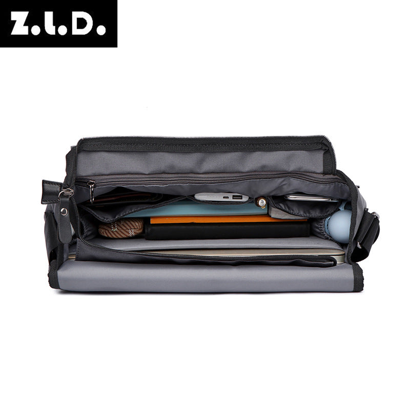 Men's Waterproof Polyester Fabrics Korean Trendy Men's Messenger Bags
