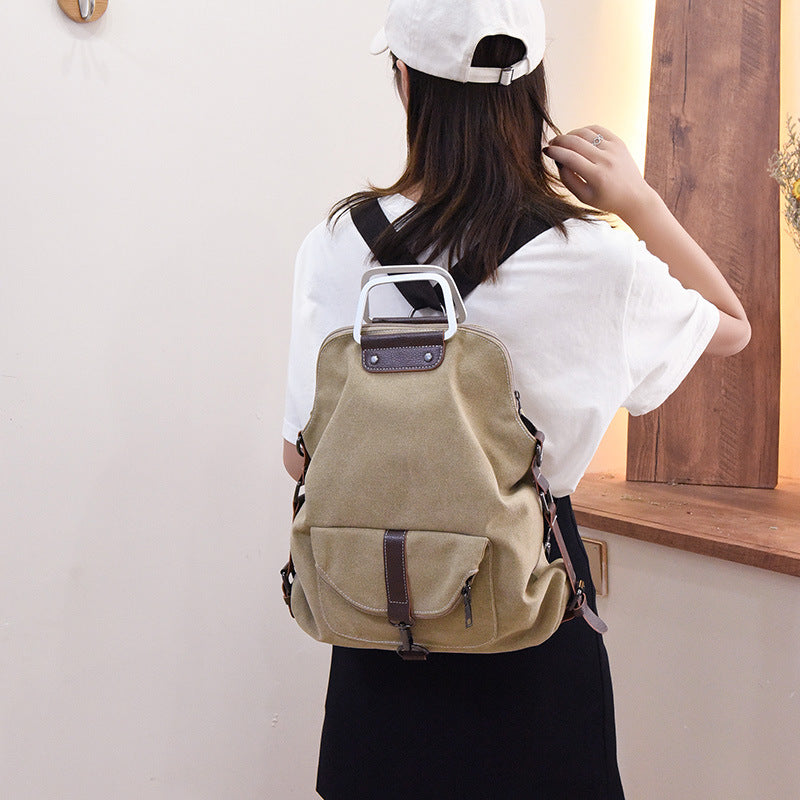 Women's Charming Comfortable Canvas Large Capacity Backpacks