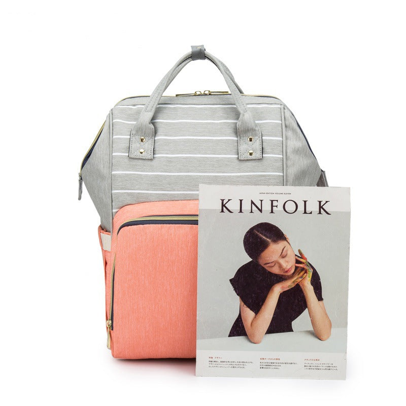 Cat Striped Mummy Large Capacity Oxford Bags