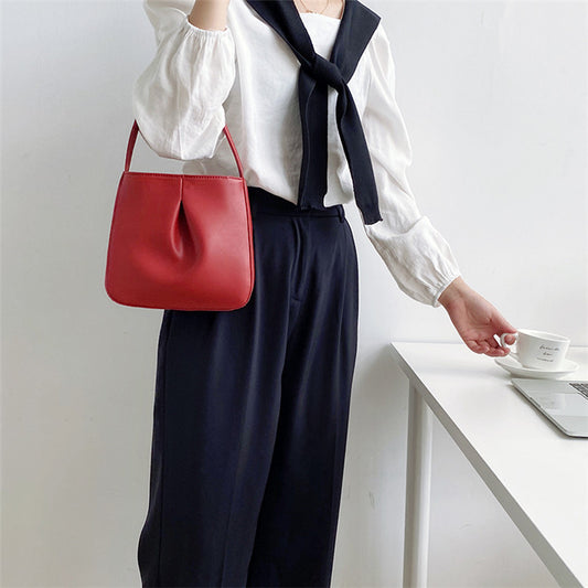 Women's Style High Sense Fashion Pleated Hand Handbags