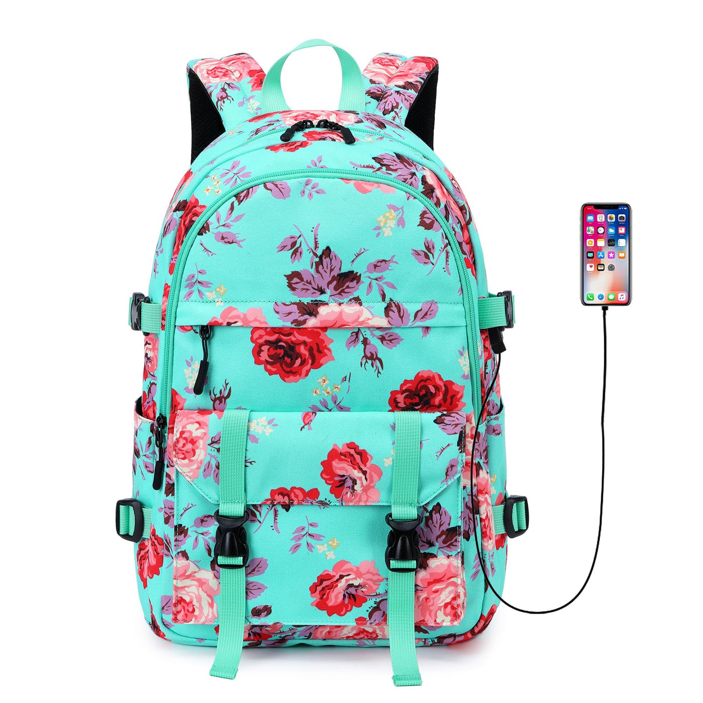Women's Korean Oxford Cloth Printed Waterproof Rucksack Backpacks