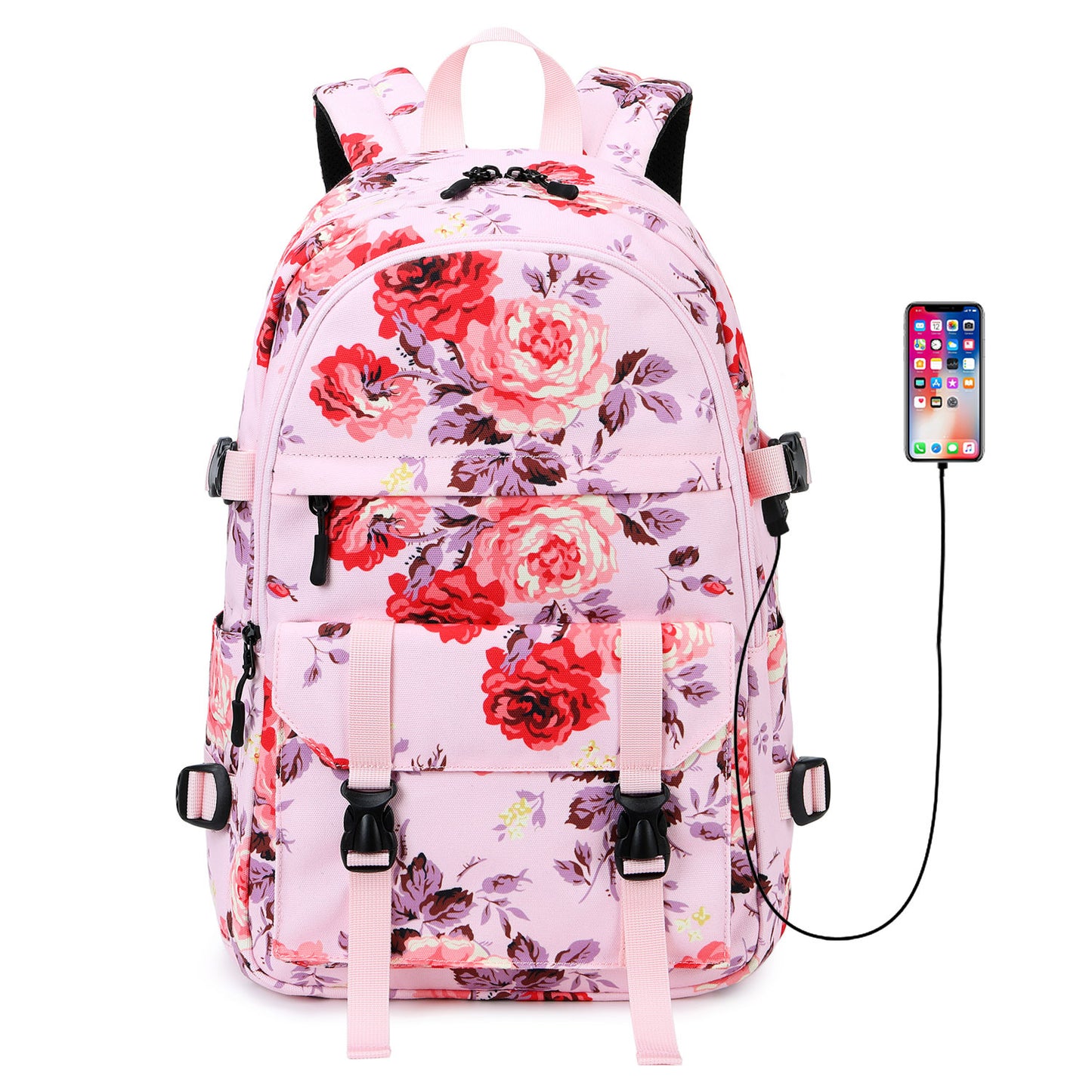 Women's Korean Oxford Cloth Printed Waterproof Rucksack Backpacks