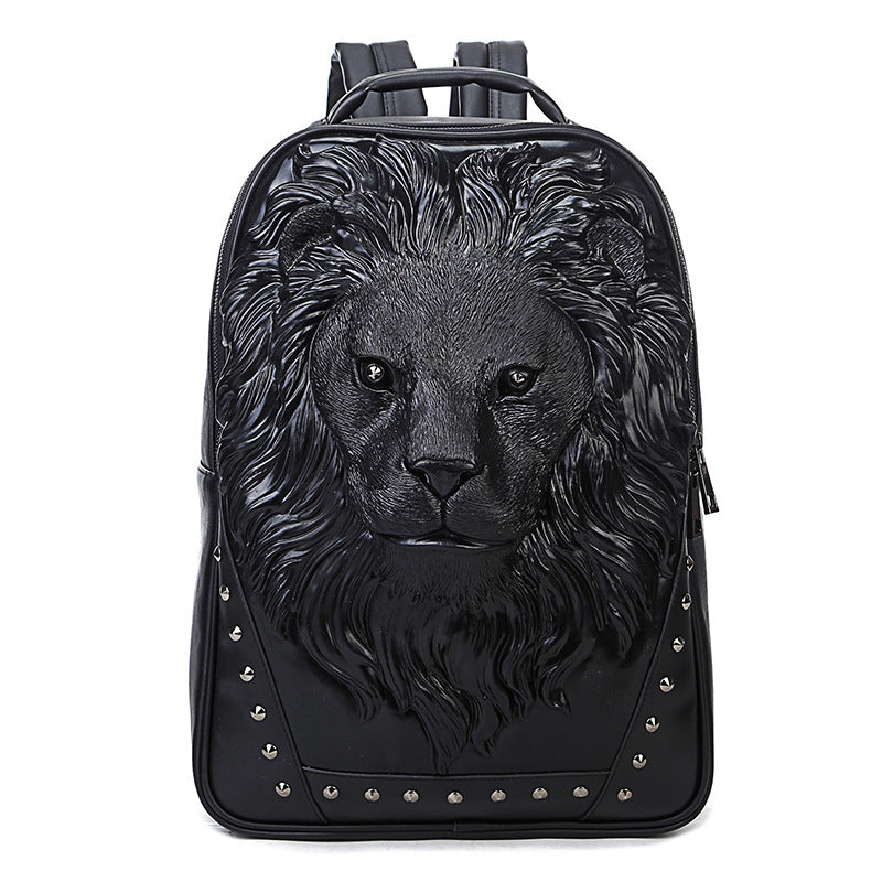 Women's & Men's & Single Portable Animal Lion's Head Backpacks