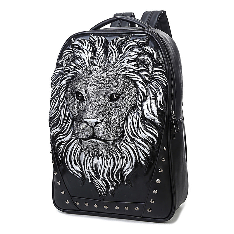 Women's & Men's & Single Portable Animal Lion's Head Backpacks