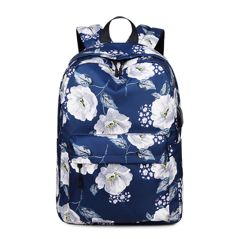 Women's High Large Capacity Printed Oxford Cloth Backpacks