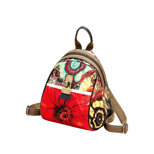 Women's Trendy Korean Style Oxford Cloth Printed Backpacks