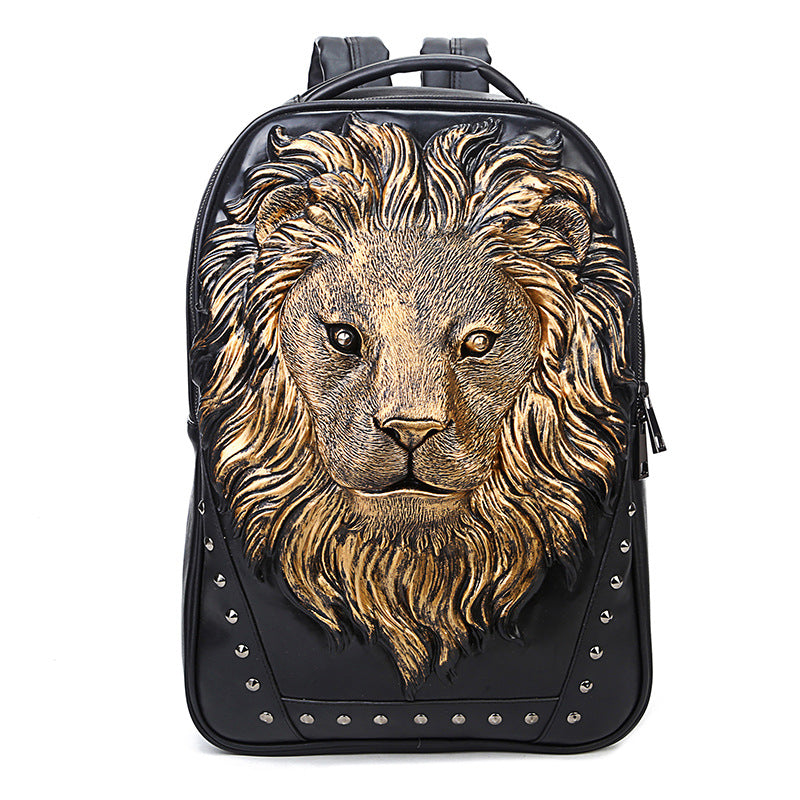 Women's & Men's & Single Portable Animal Lion's Head Backpacks
