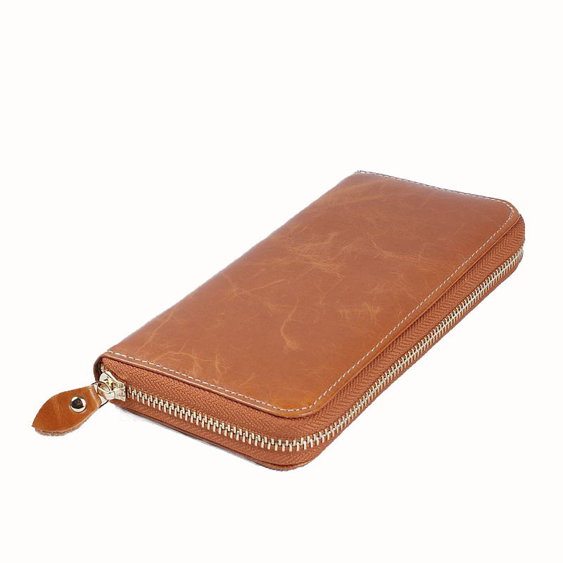 Women's & Men's Clutch Vintage First Layer Cowhide Fashion Multiple Slots Card Holder