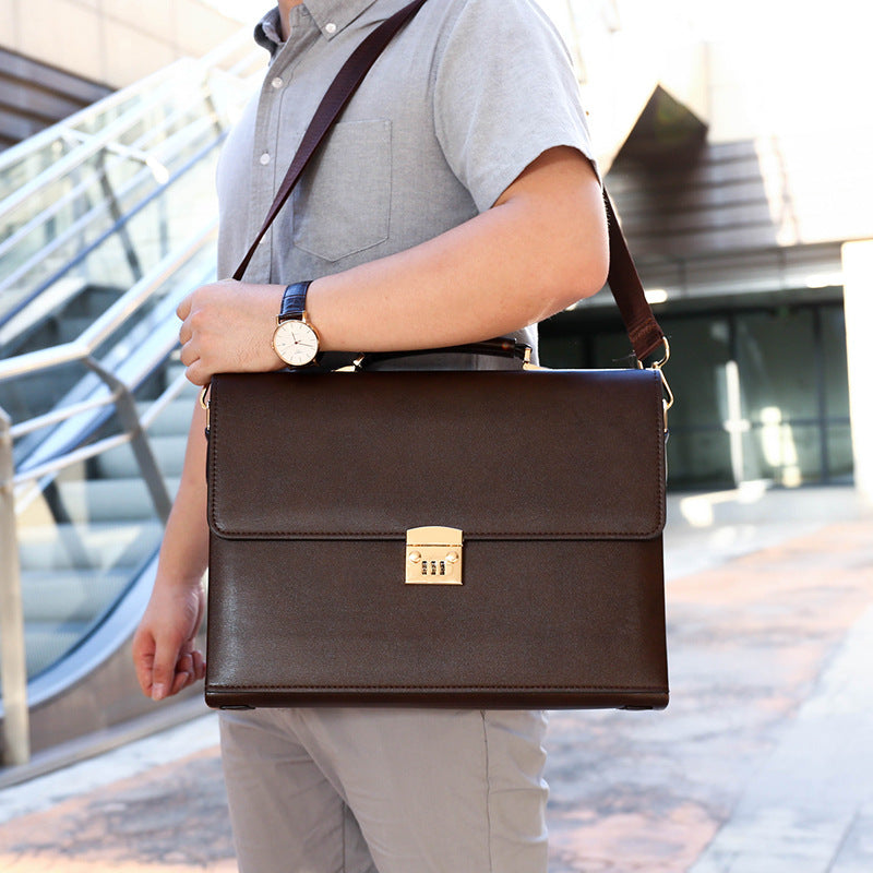Men's Simple Business Password Large Capacity Computer Men's Briefcases