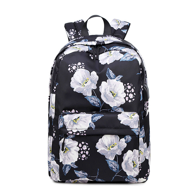 Women's High Large Capacity Printed Oxford Cloth Backpacks