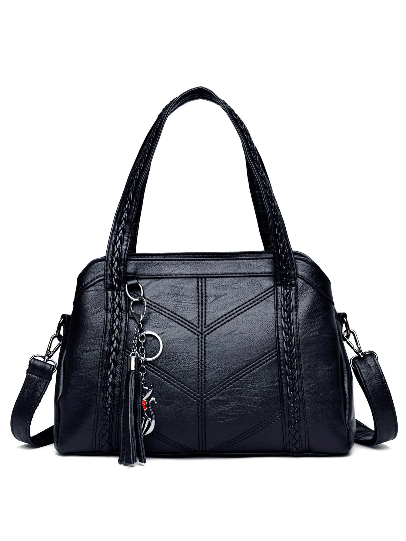 Women's Large Capacity Mom Portable Soft Leather Bags