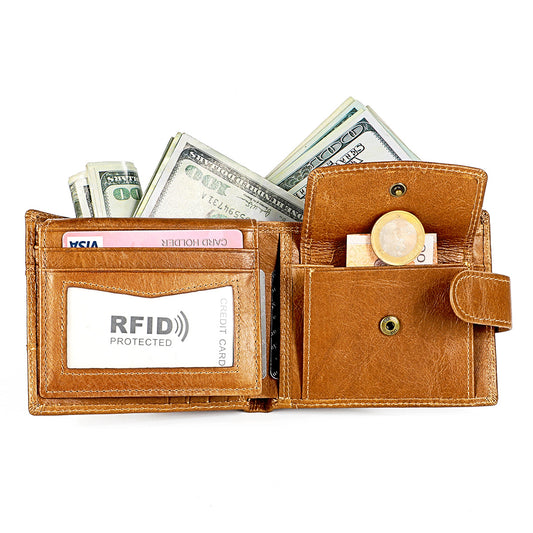 Men's Multiple Slots Retro Genuine Leather Men's Wallets