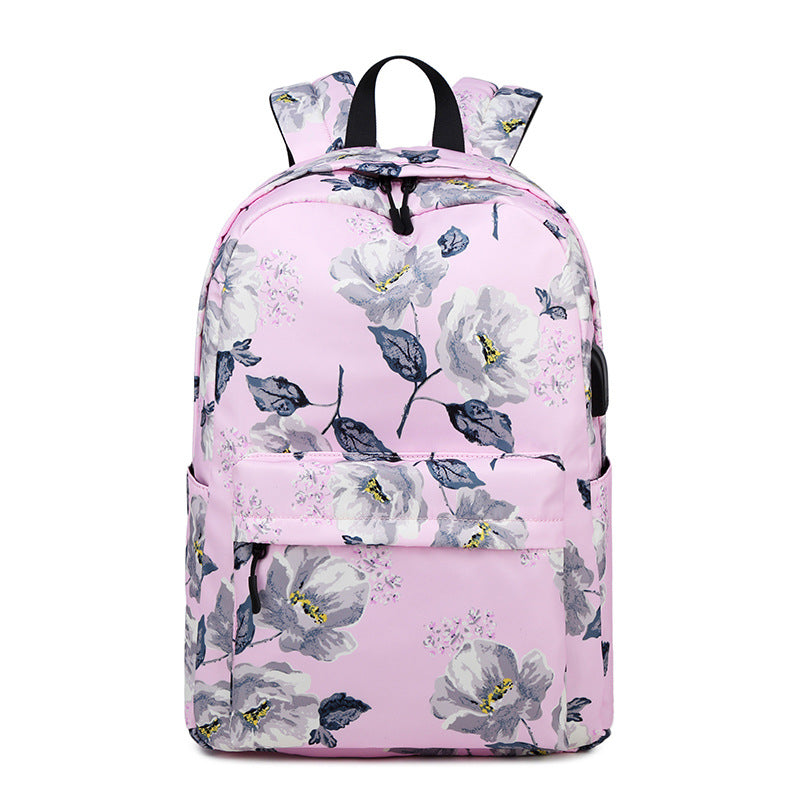 Women's High Large Capacity Printed Oxford Cloth Backpacks