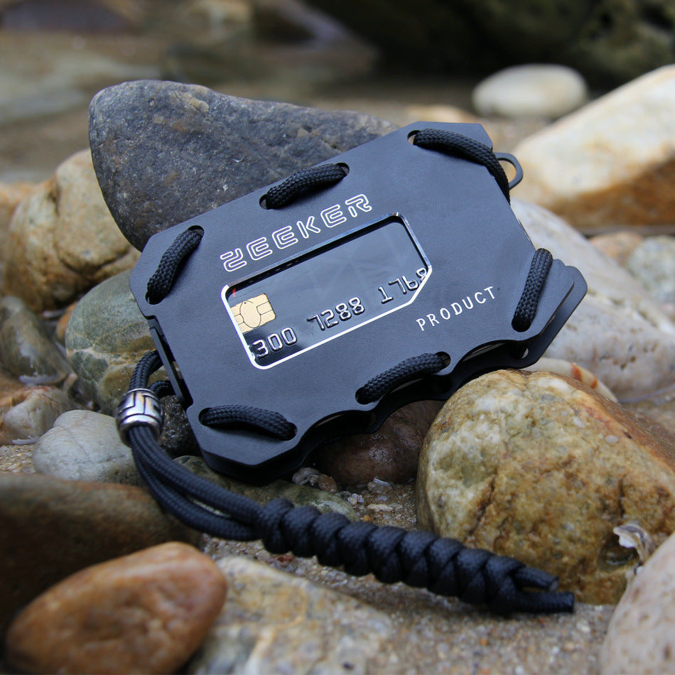 Metal Clamp Large Capacity Stainless Steel Card Holder