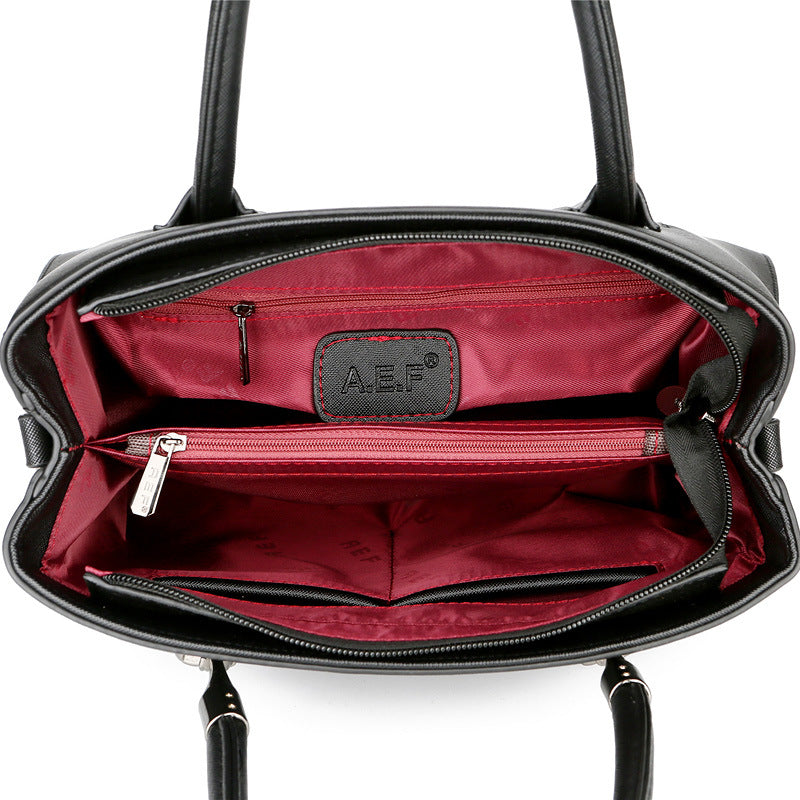 Women's Cross Pattern Pendant Simple Generous Mom Handbags