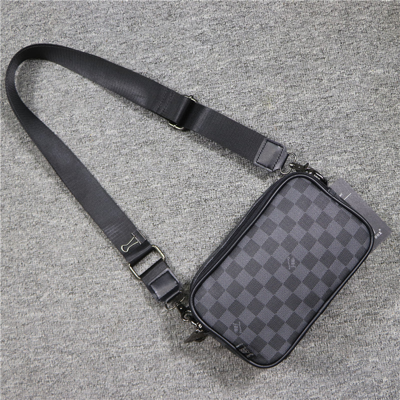 Women's & Men's & Trendy Korean Check Pattern Cool Men's Shoulder Bags