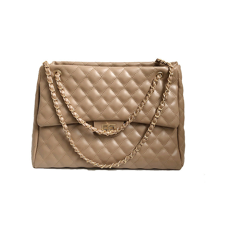 Women's Fashion Diamond Embroidery Thread Chain Large Crossbody Bags