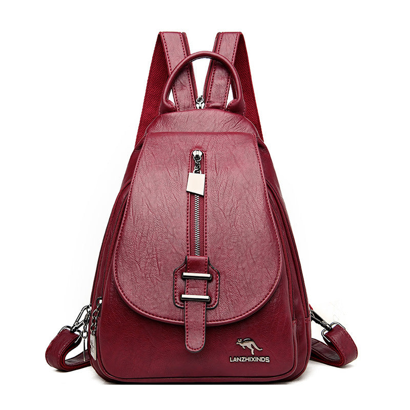 Women's Beautiful Fashionable Korean Soft Leather Backpacks
