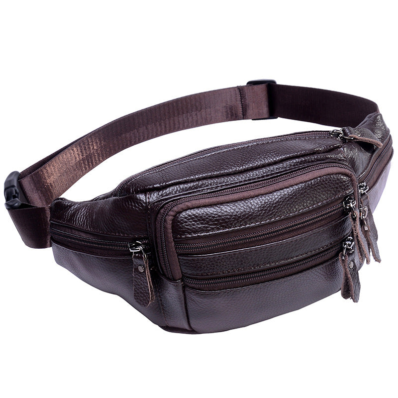 Men's Retro Cowhide First Layer Mobile Fashion Men's Waist Packs