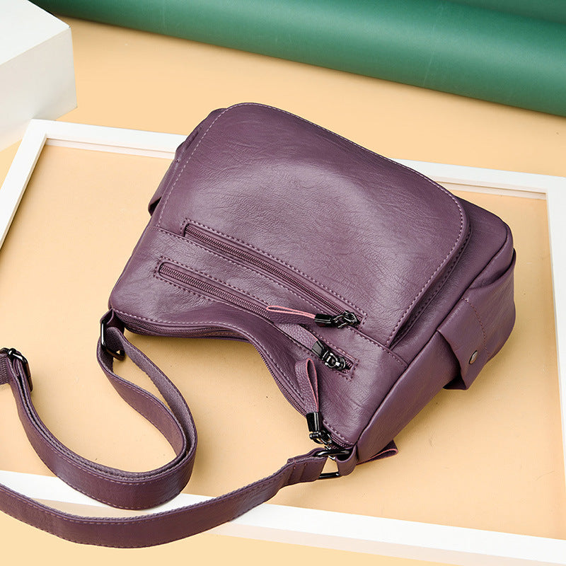 Women's Fashionable Korean Style Versatile Soft Leather Crossbody Bags