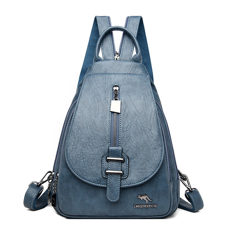 Women's Beautiful Fashionable Korean Soft Leather Backpacks