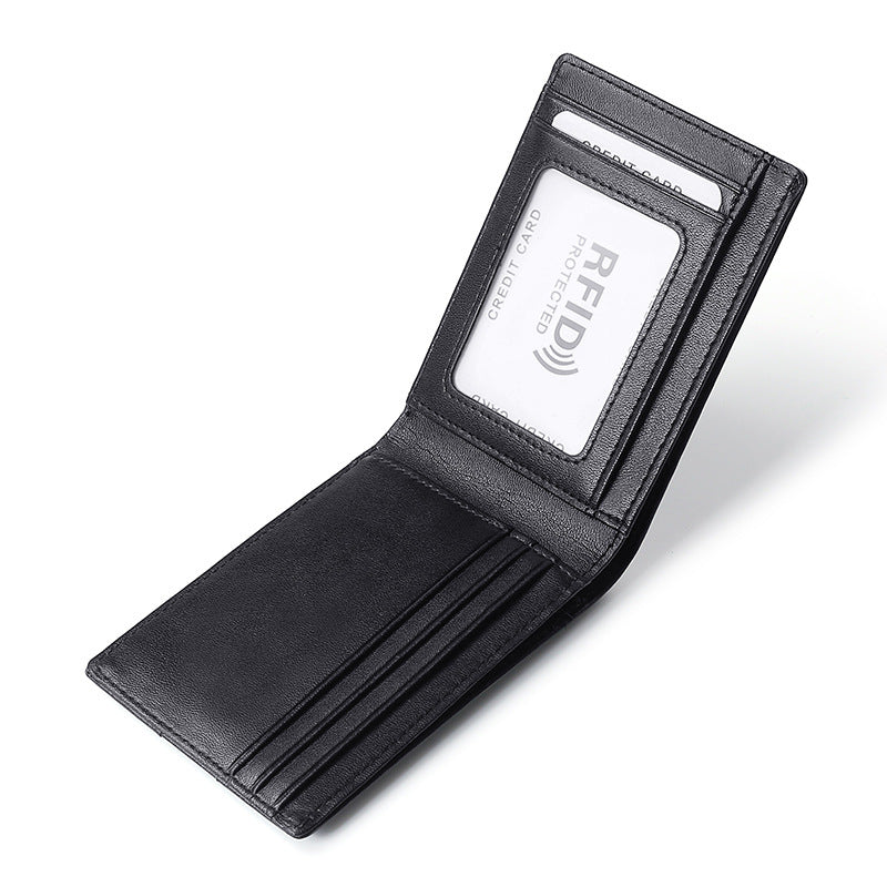 Men's Leather Clamp Selected First Layer Cowhide Men's Wallet