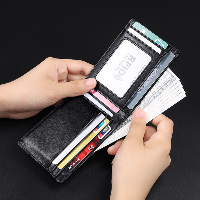 Men's Leather Clamp Selected First Layer Cowhide Men's Wallet