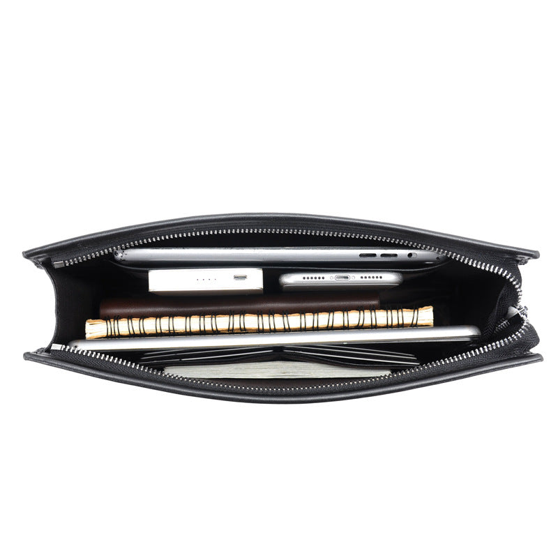 Men's Plaid Hand Holding Envelope Mobile Fashion Bags