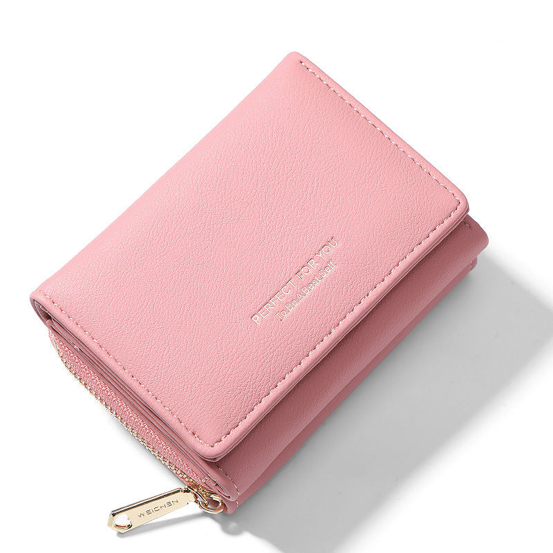 Women's Short Korean Zipper Simple Multifunctional Coin Purses
