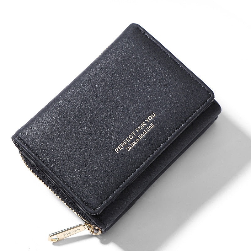 Women's Short Korean Zipper Simple Multifunctional Coin Purses