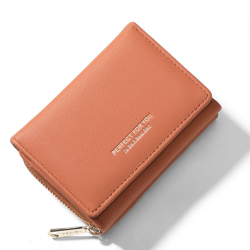 Women's Short Korean Zipper Simple Multifunctional Coin Purses