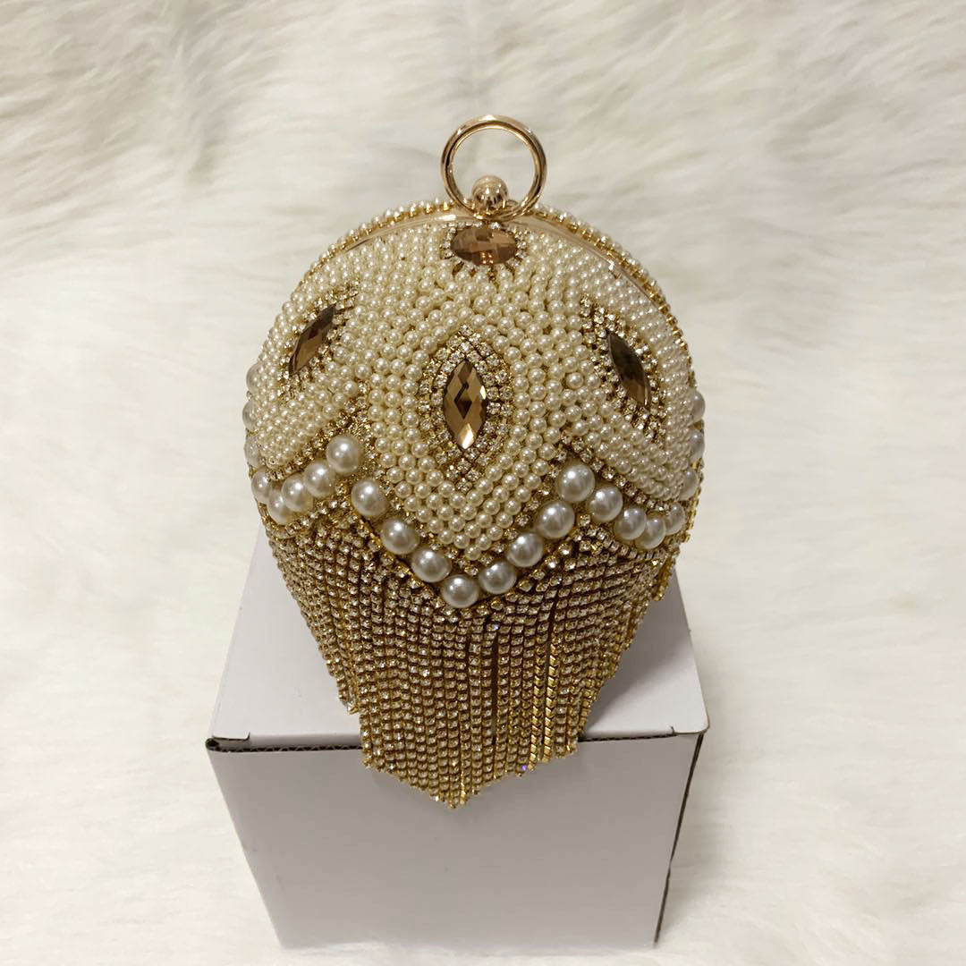 Rhinestone Dinner Fresh Plaid Chain Fashion Clutch Sweet Lady Cosmetic Bags