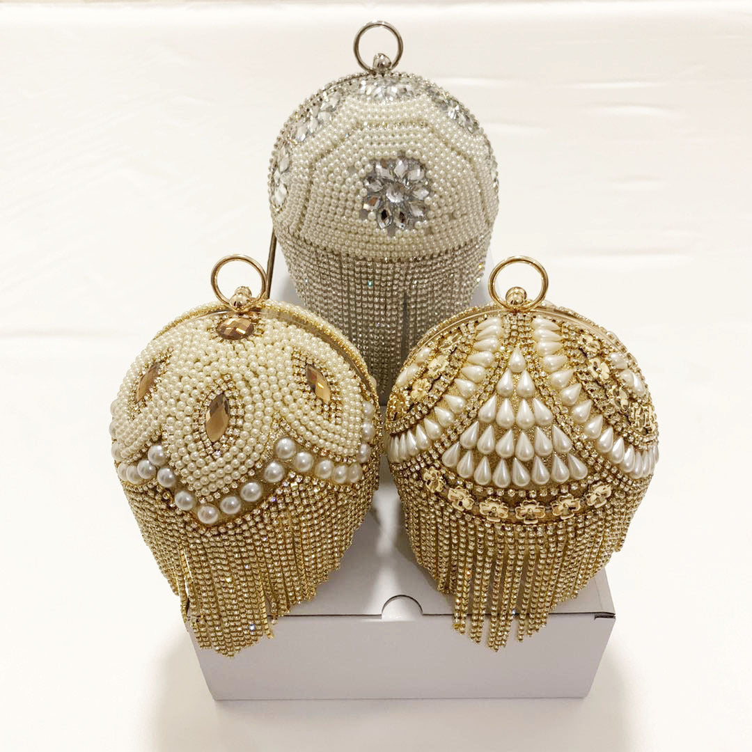 Rhinestone Dinner Fresh Plaid Chain Fashion Clutch Sweet Lady Cosmetic Bags