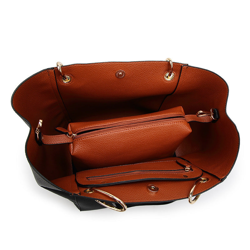 Women's Fashionable Large Capacity Magnetic Snap Shoulder Bags