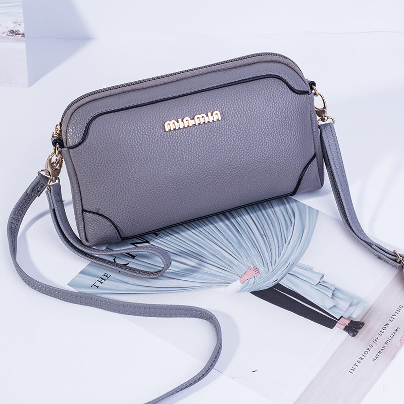 Women's Litchi Pattern Shell Fashion Fan Clutch Women's Shoulder Bag