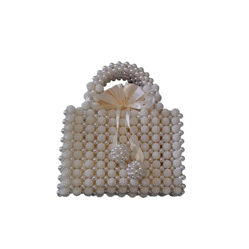 Women's French Minority Ball Hand-woven Beaded Pearl Handbags