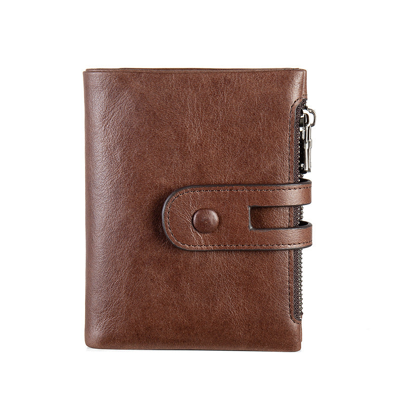 Men's Retro Leather First Layer Cowhide Pocket Men's Wallets