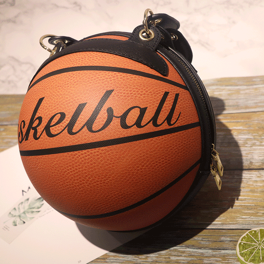 Women's Round Personalized Painted Iti Basketball Chain Bags