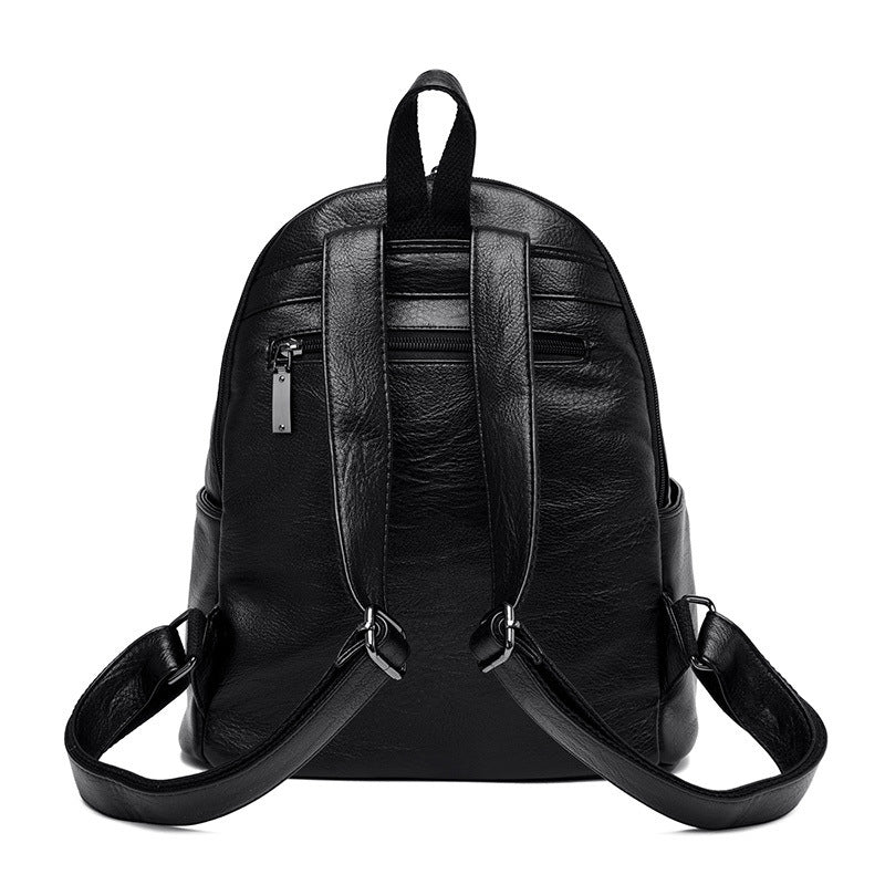 Women's Korean Fashionable Soft Leather Journey Bags