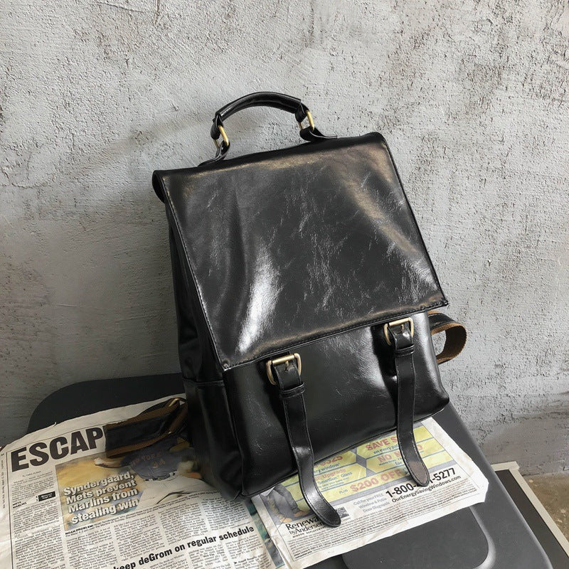 Women's Fashionable Korean Style Fashion Soft Leather Backpacks