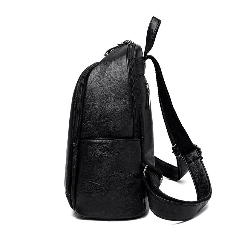 Women's Korean Fashionable Soft Leather Journey Bags