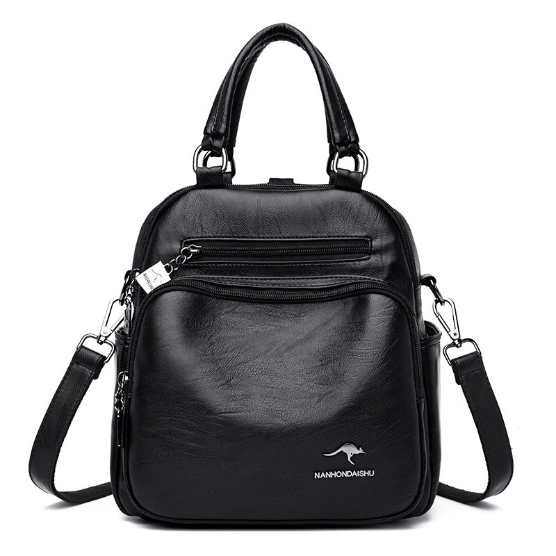 Women's Kangaroo Soft Leather Large Capacity Backpacks