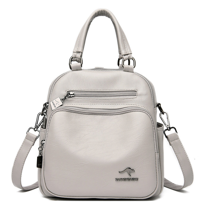 Women's Kangaroo Soft Leather Large Capacity Backpacks