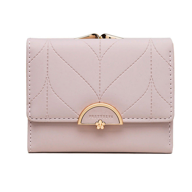 Women's Short Niche Fresh Multiple Slots Folding College Bags
