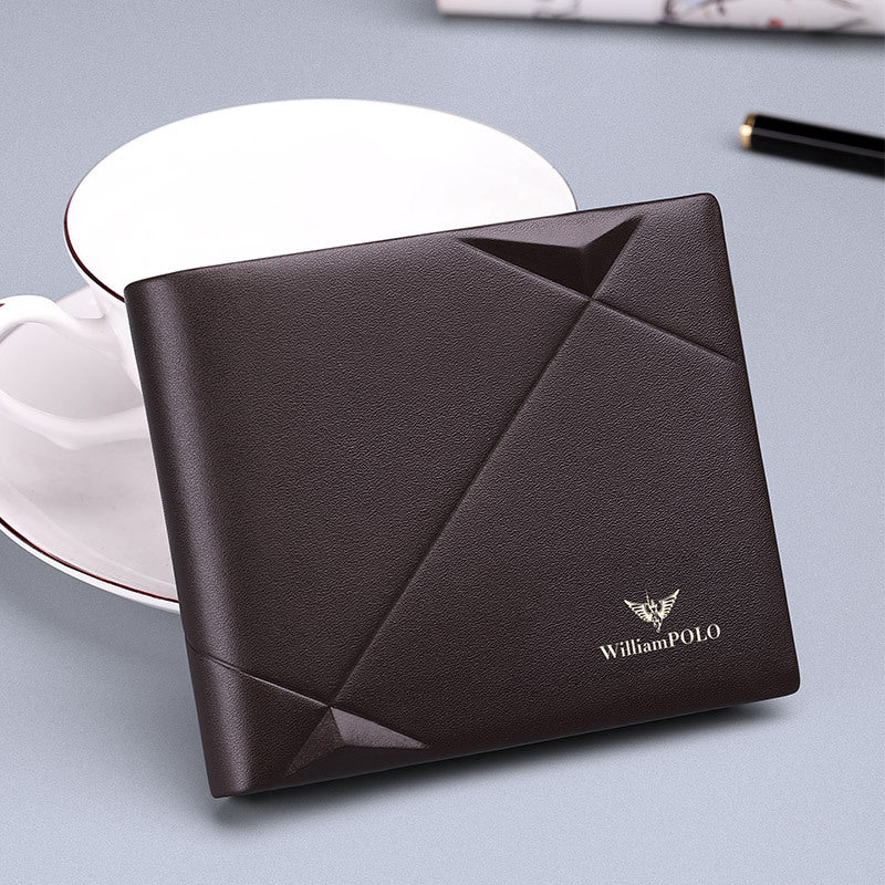 Men's Chan Leather Short Large Capacity Driving Men's Wallets