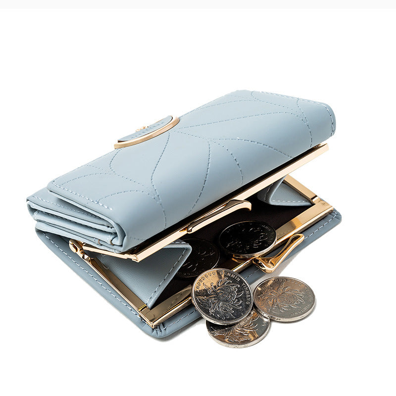 Women's Short Niche Fresh Multiple Slots Folding College Bags